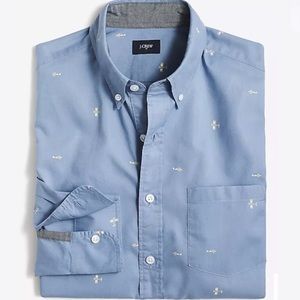 J. Crew Factory Printed Washed Shirt Sz Large